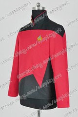 Uniform for Star Trek The Next Generation TNG Cosplay Command Costume Red Jacket