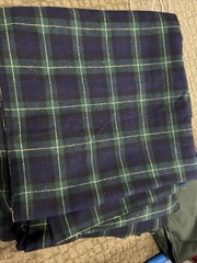 Blue and Green Blackwatch Tartan Plaid Flannel wool Fabric – 3 Yards @ 62″ Wide
