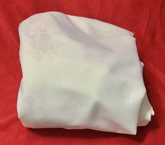 6 YDS X 92” Ivory Floral UPHOLSTERY Drapery/Tablecloth