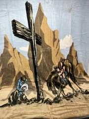 New Showman Luxury Mink Praying Cowboy Print 75”X96” Queen Blanket #805 MM-604