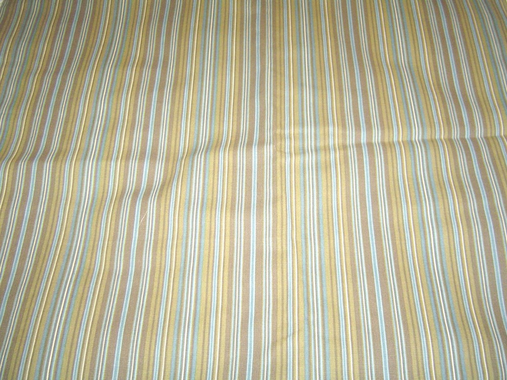 Dark Taupe and Dark Turquoise Pin Stripes Upholstery Fabric -C