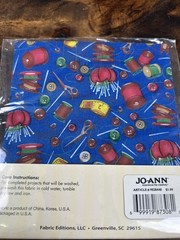 Jo-Ann Fabric Quarters 18×21 inch Novelty Cotton Spools Thread Needles