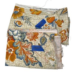 House ‘N Home Fabrics Multi Floral Screen Print Fabric Remnants Lot 2 Vintage