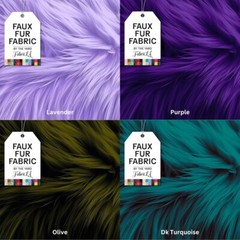 FabricLA Shaggy Faux Fake Fur Fluffy Fabric by the yard | Artificial Art & Craft