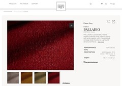 PIERRE FREY Paris Palladio Cerise HAND WOVEN Fabric w/Knit Back $425 Retail BTY