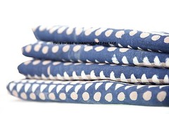 Hand Printed Cotton Fabric Anokhi Indigo Blue Polka Dots 2.5 yard Block Print