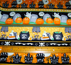 1 yd of Henry Glass NIGHTS OF OLDE SALEM Stripes on 100% Cotton Fabric HALLOWEEN
