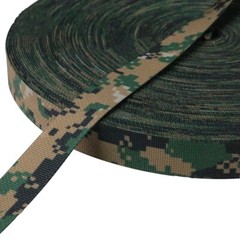 Digital Camouflage Webbing Non-elastic Edging Strips Bag Strap f DIY 2.5cm Width