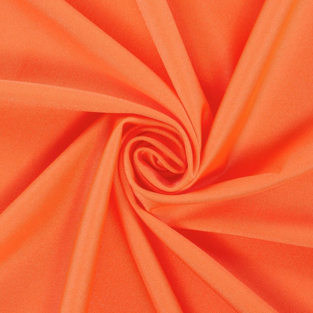 Neon Orange Shiny Milliskin Tricot Stretch Fabric 1.6+ yd 58″ Swimwear Costumes