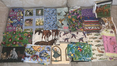 Quilting Fabric Lot of 17 Prints Novelty Animals Cotton Variety