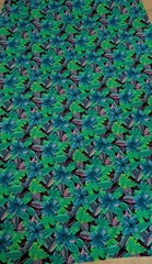 VTG Fabric Tahitian Floral Blue Green Purple Hibiscus 144×43 Tropical