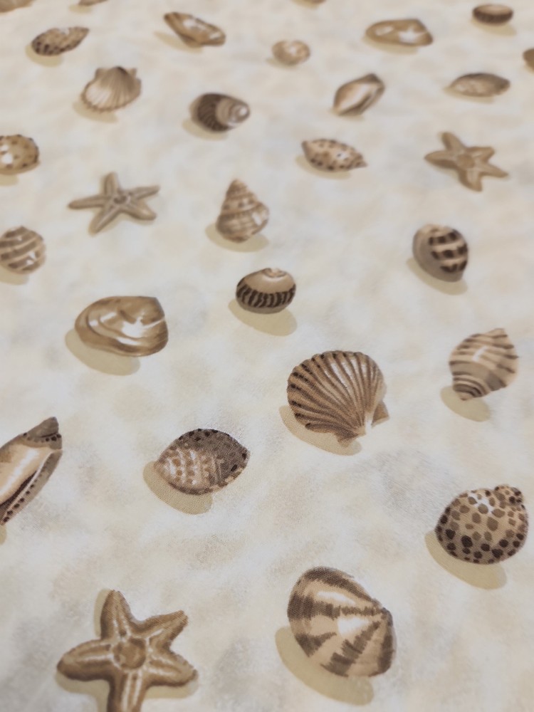 4 Yards 100% Quilting Cotton Concord Kessler Fabrics Beach Shell Sand Earthones