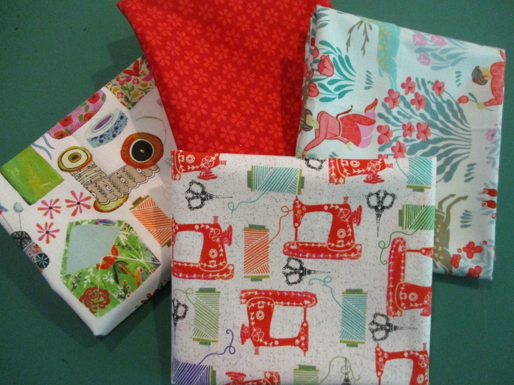 Cotton Quilt Fabric Bundle 4 FQs Create and Hobby Novelty Prints Sewing Crafts