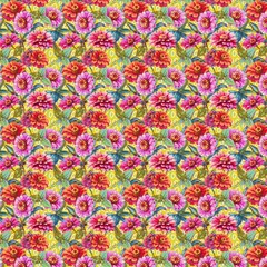 1/2 Yard Fabric – Festival | Small Zinnias – Green by FreeSpirit | PWOB121.GREEN