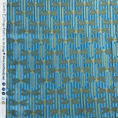 Dragonfly Fabric Gold Aqua Northcott #2882 Ro Gregg Garden Etchings 2 2/3 Yards