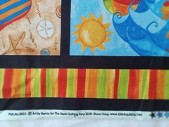 Shore Thing Quilt Fabric 3.5 Yds x 43″ Squares Art by Bernie Beach Summer Cotton