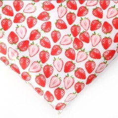 Strawberry fruit summer 95% polyester 5% Cotton fabric 20″x55″ 1102856