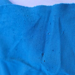Vintage Fabric Scrap LOT Lime Green Wool Blue Mid Century Mod Aunt Leo D5