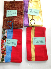 Tea Wallet, Tea Bag Wallet, Small Item Wallet or Holder, 4 Pocket, Handmade