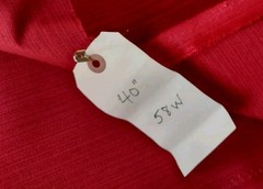 Red Cotton Velvet Fabric Luxury 1 Yard Material Velour 40×68″