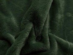 Luxury Short Plush Super Soft Faux Fur Fabric Material BOTTLE GREEN
