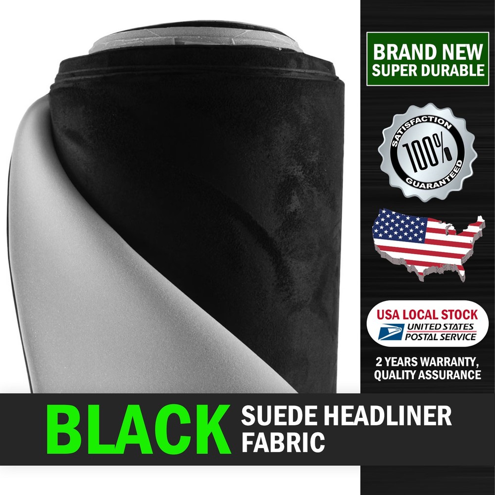 60×60 Inch Black Headliner Fabric Material DIY for Car/Truck/SUV Roof Upholstery