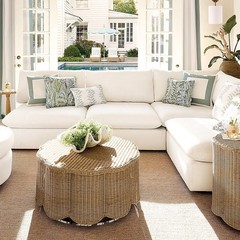 Ballard Designs Josephine Mineral Sunbrella® Performance Fabric by the Yard…