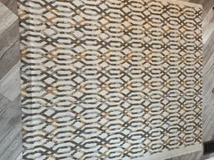 Material Aztec design 62 x 53 Browns Beige Linen Blend 5 Ft x 53