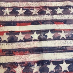 Batik Patriotic Cotton Fat Quarter 18”x22” New