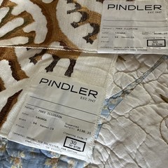 Pindler Fabric Samples ( 2 ) Sahara 26 x 26 Embroidered Geometric Cotton Poly