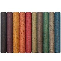 10 PCS 9×13 Faux Leather Sheets, Natural Cork Fabric, A-Print Pattern 5, DIY