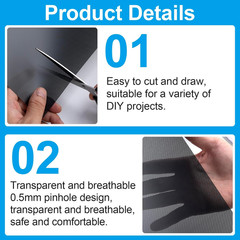 5 Sheets Black Fursuit Eye Mesh PVC 0.5mm Waterproof Craft Cosplay Material