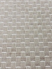 Lee Jofa Chenille Check Basketweave Uphol Fabric- Allonby Weave / Flax 3.80 yds