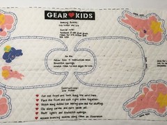 Gear Kids Bouncing Buddies Pre-Quilted Baby Bib & Crib Kicker Fabric Panel New