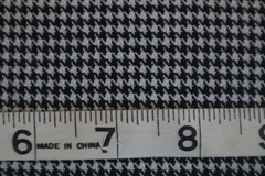 Black White Mini Tiny Houndstooth Print Decor Fabric 3 yards Poly or Blend 59″