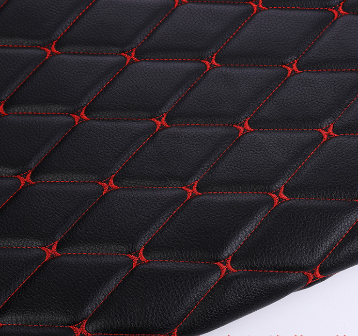 63” Quilted Faux Leather Foam Fabric Waterproof Car Upholstery Sewing Material