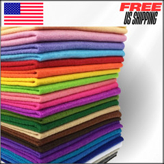 Soft Felt Fabric Sheet Assorted Pack Thick 1.4mm DIY Craft Nonwoven 10″x10″ 28Pc