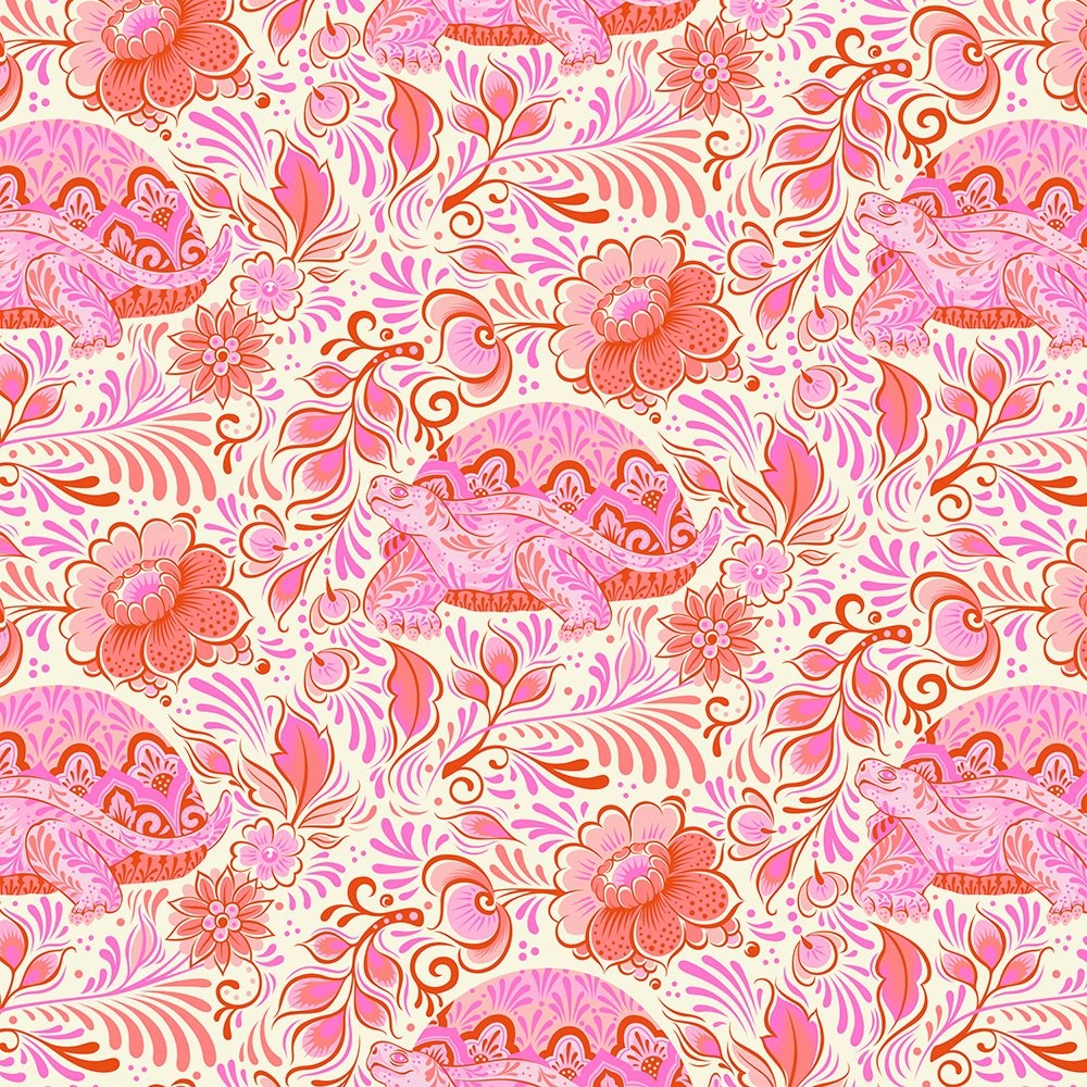 Besties No Rush Blossom Tula Pink Fabric BTY x43 wide Free Spirit