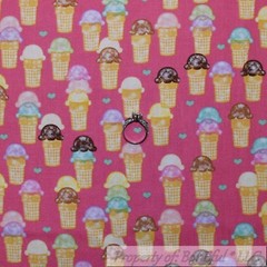 BonEful Fabric FQ Cotton Quilt White Pink Kitty Cat Word B&W Heart Love Dot Girl