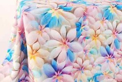 55”Wide By Yard Colored Flower Viscose Fabric 100 Rayon Material For Dress Robe