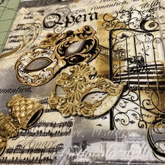 Night at the Opera Cotton Fabric, Kanvas Studio, Benartex. 2 yards