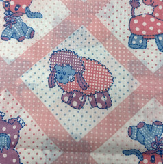 Pink Animals Nursery Polka Dot Children’s Theme Cotton Fabric BTHalfY 345