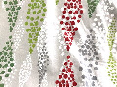 Colorful Christmas Polka Dot Patterned Fabric Holiday Red Green White BTY