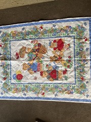 Fabric Cute Teddy bears Quilted Fabric By Spring Industries 44”x 35”