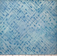 1 Yard Cut of Lunn Paddles Batik 100% Cotton 4298 Sky Light Blue