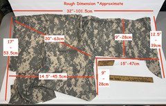 ACU Digital Camo Poly Cotton Camouflage Twill Fabric Segments