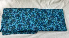 Vintage Partial Bolt of lightweight BLUE FLORAL FABRIC – Approx 7 ft. x 3 ft.