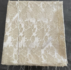 Floral Gold Satin Jacquard Brocade Fabric – 60″ Wide x 1.30 Yards