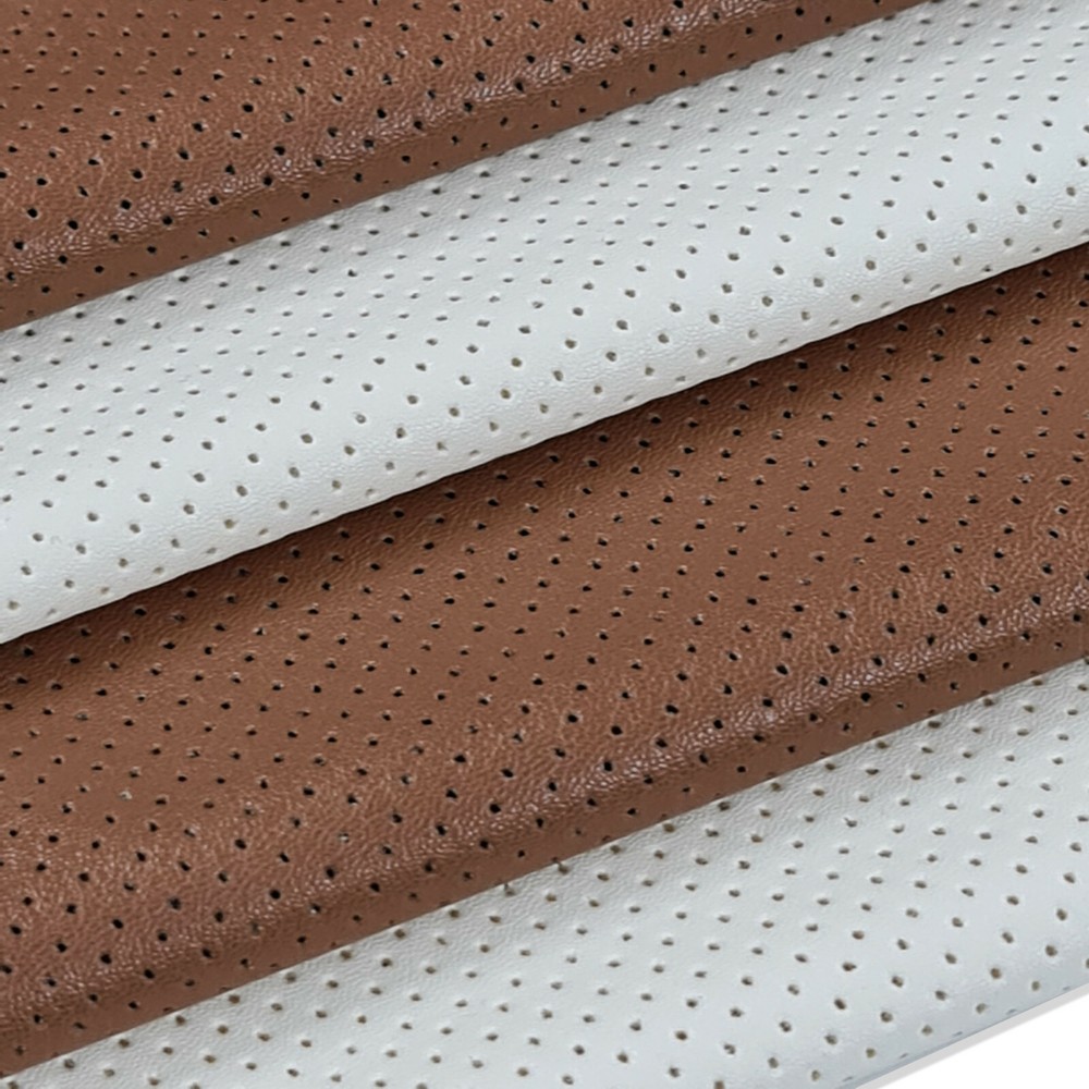FAUX LEATHER PU Aertex Eyelet Fabric Fat Square,Stretch Soft Material Neotrims