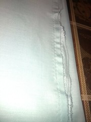 54″L x 62″W light aqua/mint green knit fabric remnant, medium weight & stretch